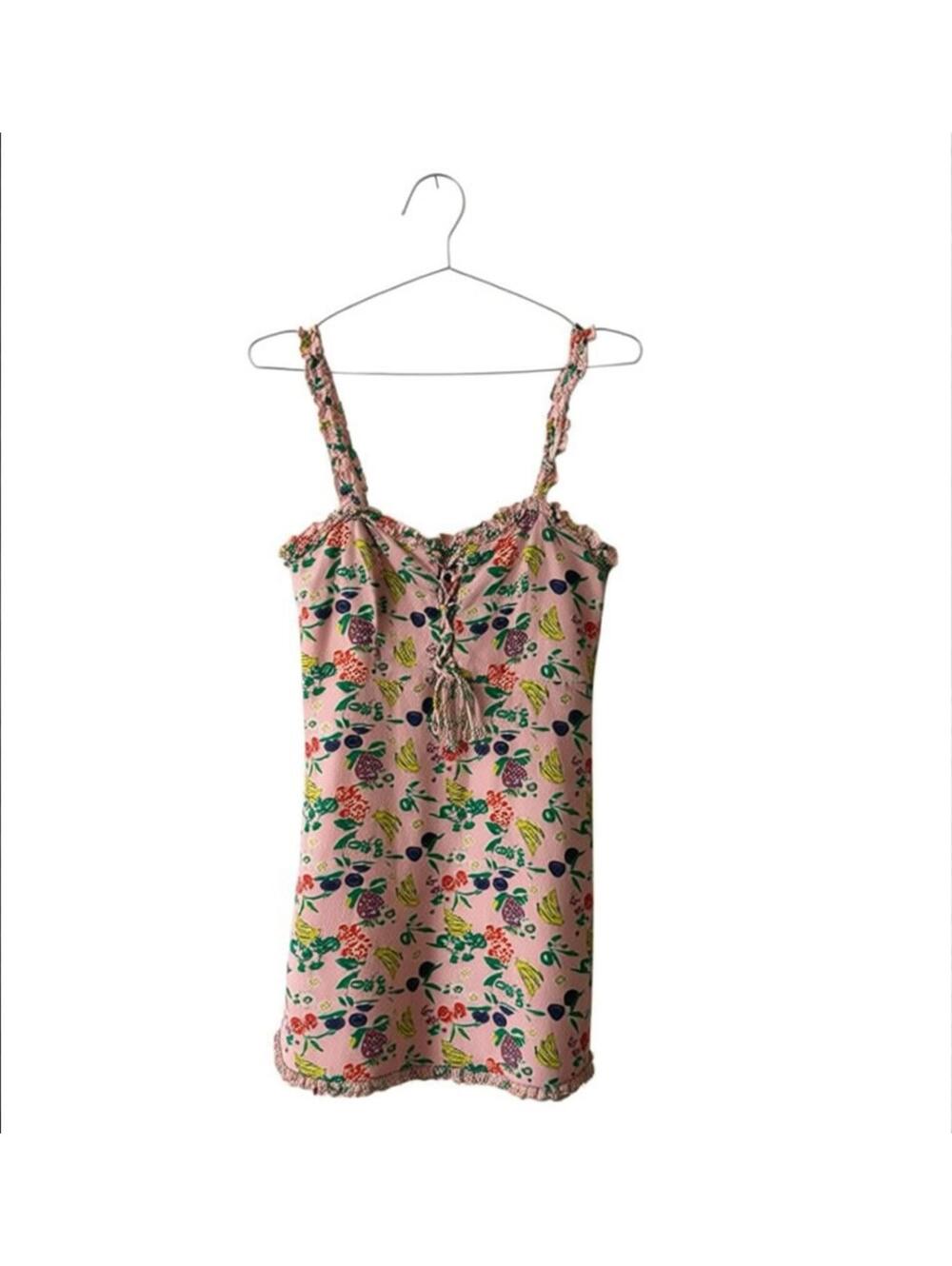 URBAN OUTFITTERS Mini Dress‎ Sweetheart Neckline Sleeveless Pink Sz Medium Fruit